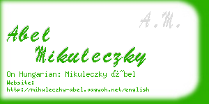 abel mikuleczky business card